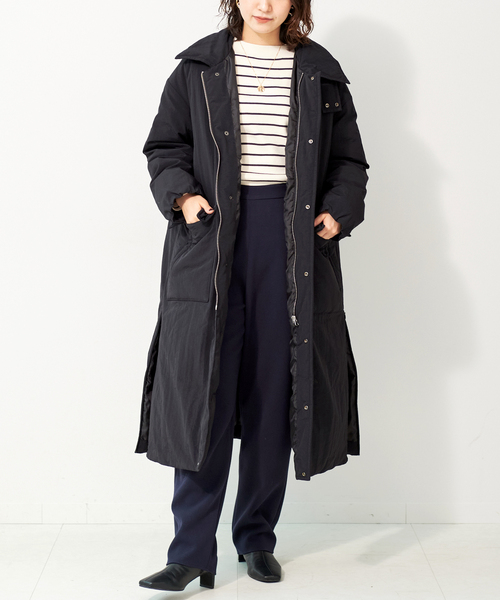 ロングステンカラーダウンコート