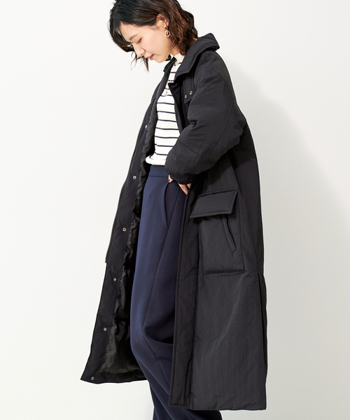 ロングステンカラーダウンコート