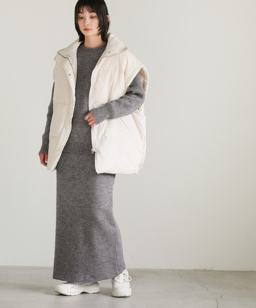 select MOCA（セレクトモカ）の「リラックスニットセットアップ（セットアップ・レディース・ベージュ/ブラック/グレー・FREE）」の15枚目の写真