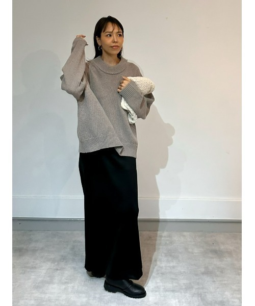 ulu（ウル）の「Mock neck knit pullover（ニット/セーター・レディース・モカ・FREE）」の6枚目の写真