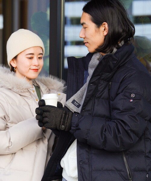 BEAMS HEART（ビームスハート）の「ブークレ グローブ【タッチパネル対応】（手袋・メンズ・チャコールグレー/ダークブラウン/ブラウン/ブラック系その他4・ONE SIZE）」の9枚目の写真