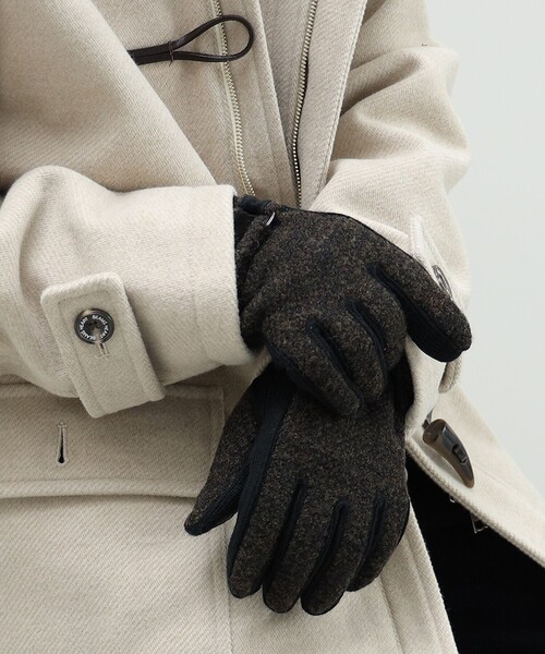 BEAMS HEART（ビームスハート）の「ブークレ グローブ【タッチパネル対応】（手袋・メンズ・チャコールグレー/ダークブラウン/ブラウン/ブラック系その他4・ONE SIZE）」の12枚目の写真