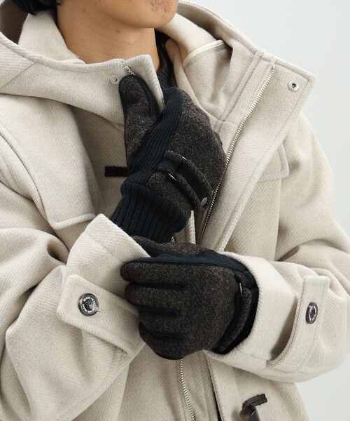 BEAMS HEART（ビームスハート）の「ブークレ グローブ【タッチパネル対応】（手袋・メンズ・チャコールグレー/ダークブラウン/ブラウン/ブラック系その他4・ONE SIZE）」の13枚目の写真