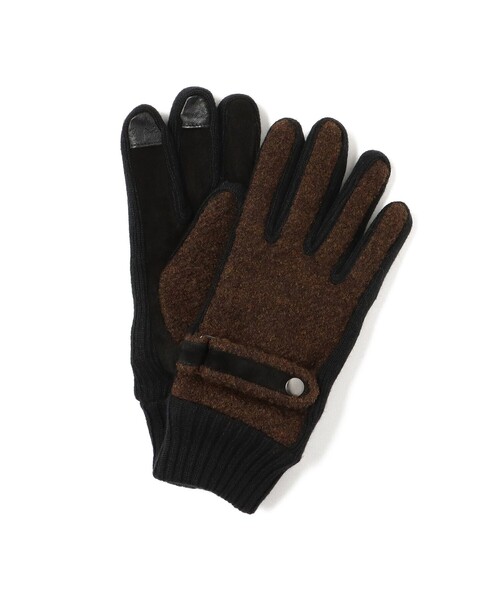BEAMS HEART（ビームスハート）の「ブークレ グローブ【タッチパネル対応】（手袋・メンズ・チャコールグレー/ダークブラウン/ブラウン/ブラック系その他4・ONE SIZE）」の14枚目の写真