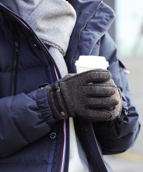 BEAMS HEART（ビームスハート）の「ブークレ グローブ【タッチパネル対応】（手袋・メンズ・チャコールグレー/ダークブラウン/ブラウン/ブラック系その他4・ONE SIZE）」の6枚目の写真