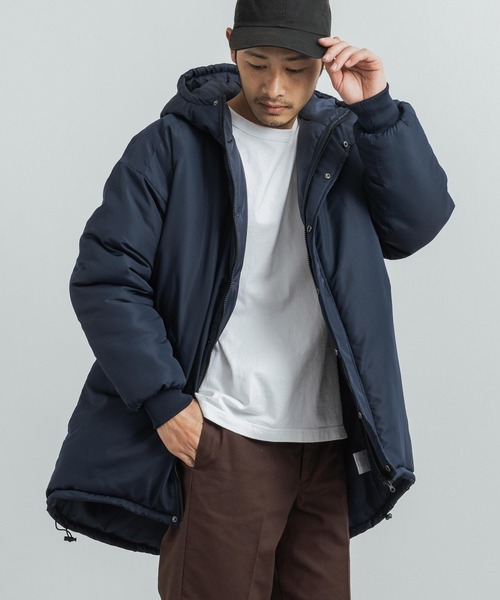 Rocky Monroe(ロッキーモンロー)の「オーバーサイズ 中綿モンスターパーカー ビッグシルエット(ミリタリージャケット・メンズ・ネイビー/チャコール/ベージュ/ブラック・M/L/XL)」の4枚目の写真