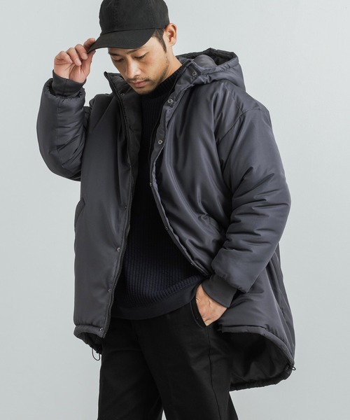 Rocky Monroe(ロッキーモンロー)の「オーバーサイズ 中綿モンスターパーカー ビッグシルエット(ミリタリージャケット・メンズ・ネイビー/チャコール/ベージュ/ブラック・M/L/XL)」の2枚目の写真