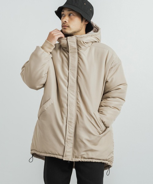 Rocky Monroe(ロッキーモンロー)の「オーバーサイズ 中綿モンスターパーカー ビッグシルエット(ミリタリージャケット・メンズ・ネイビー/チャコール/ベージュ/ブラック・M/L/XL)」の10枚目の写真