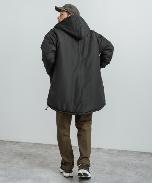 Rocky Monroe(ロッキーモンロー)の「オーバーサイズ 中綿モンスターパーカー ビッグシルエット(ミリタリージャケット・メンズ・ネイビー/チャコール/ベージュ/ブラック・M/L/XL)」の9枚目の写真