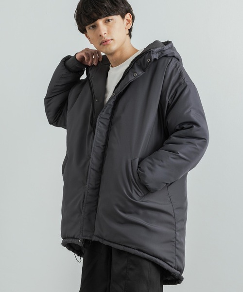 Rocky Monroe(ロッキーモンロー)の「オーバーサイズ 中綿モンスターパーカー ビッグシルエット(ミリタリージャケット・メンズ・ネイビー/チャコール/ベージュ/ブラック・M/L/XL)」の15枚目の写真