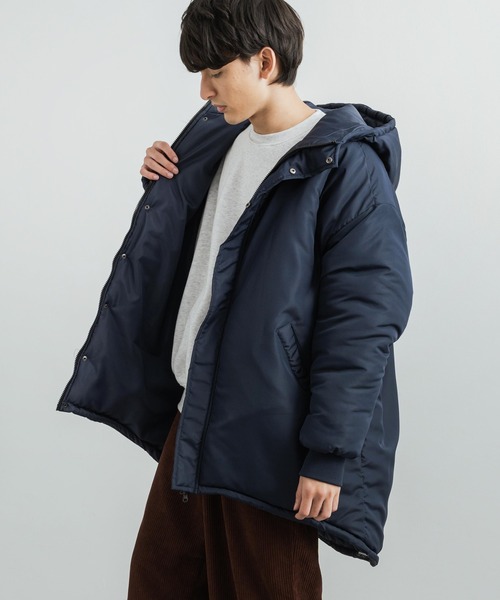 Rocky Monroe(ロッキーモンロー)の「オーバーサイズ 中綿モンスターパーカー ビッグシルエット(ミリタリージャケット・メンズ・ネイビー/チャコール/ベージュ/ブラック・M/L/XL)」の13枚目の写真