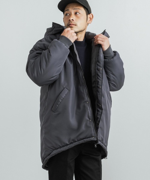 Rocky Monroe(ロッキーモンロー)の「オーバーサイズ 中綿モンスターパーカー ビッグシルエット(ミリタリージャケット・メンズ・ネイビー/チャコール/ベージュ/ブラック・M/L/XL)」の7枚目の写真