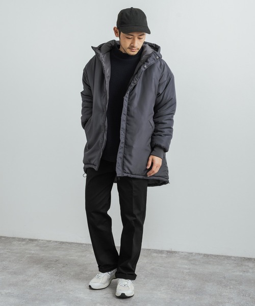 Rocky Monroe(ロッキーモンロー)の「オーバーサイズ 中綿モンスターパーカー ビッグシルエット(ミリタリージャケット・メンズ・ネイビー/チャコール/ベージュ/ブラック・M/L/XL)」の17枚目の写真