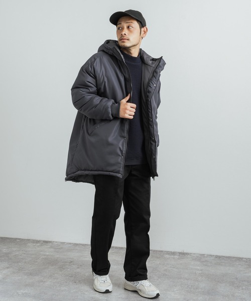 Rocky Monroe(ロッキーモンロー)の「オーバーサイズ 中綿モンスターパーカー ビッグシルエット(ミリタリージャケット・メンズ・ネイビー/チャコール/ベージュ/ブラック・M/L/XL)」の22枚目の写真