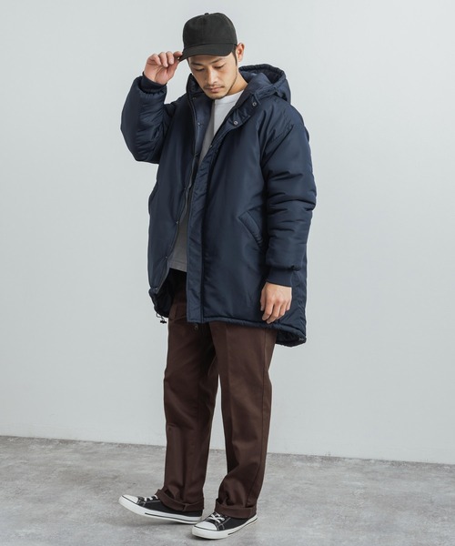 Rocky Monroe(ロッキーモンロー)の「オーバーサイズ 中綿モンスターパーカー ビッグシルエット(ミリタリージャケット・メンズ・ネイビー/チャコール/ベージュ/ブラック・M/L/XL)」の16枚目の写真