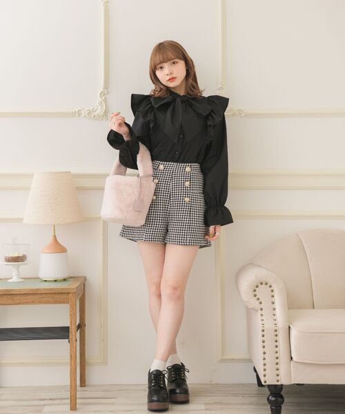 ems excite(エムズエキサイト)の「ファーハンドBAG(ハンドバッグ・レディース・ピンク/ブラウン/ナチュラル・ONE SIZE)」の11枚目の写真