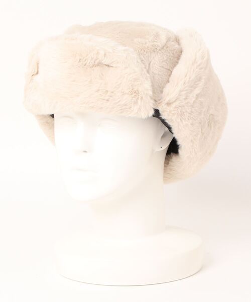 無（ム）の「フェイクファーアビエーター（キャップ・レディース・グレー/ベージュ/モカ/ブラック・FREE）」の4枚目の写真