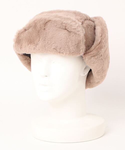 無（ム）の「フェイクファーアビエーター（キャップ・レディース・グレー/ベージュ/モカ/ブラック・FREE）」の3枚目の写真