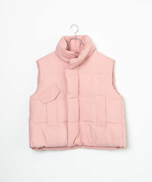 WC（ダブル シー）の「オーバーパファーベスト（ダウンベスト・レディース・ブラック/アイボリー/ピンク・FREE）」の15枚目の写真