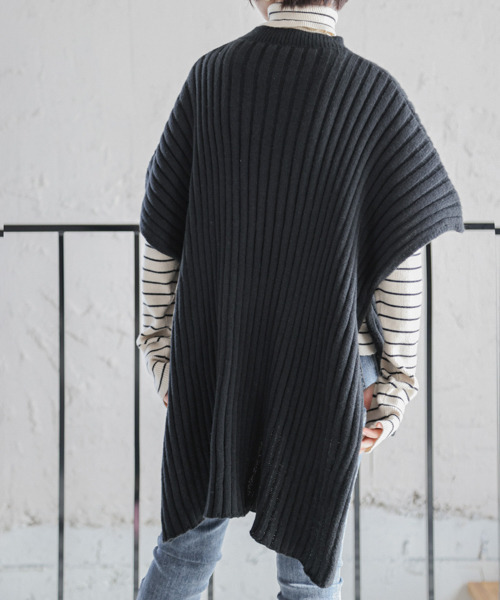 AMELY（エミリー）の「2wayアウターポンチョ（ポンチョ・レディース・ホワイト/ベージュ/マスタード/ブラック・フリー）」の6枚目の写真