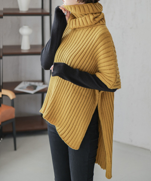 AMELY（エミリー）の「2wayアウターポンチョ（ポンチョ・レディース・ホワイト/ベージュ/マスタード/ブラック・フリー）」の22枚目の写真