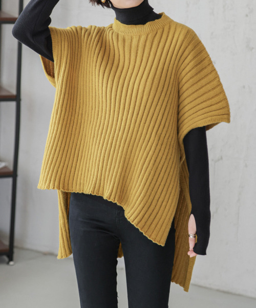 AMELY（エミリー）の「2wayアウターポンチョ（ポンチョ・レディース・ホワイト/ベージュ/マスタード/ブラック・フリー）」の10枚目の写真