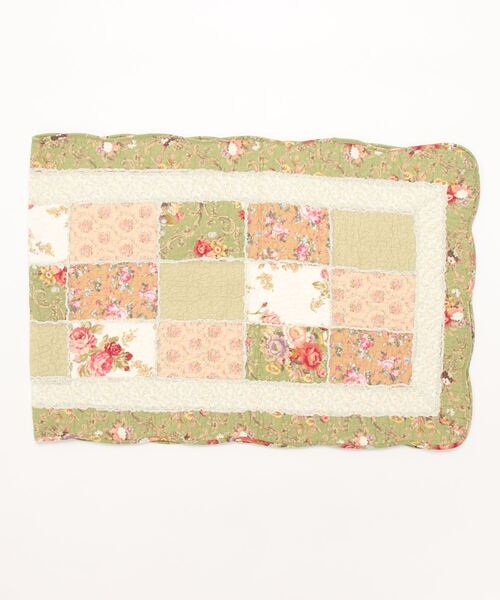 大判タペストリー　手作りキルティングマット 花柄 アイモハ aimoha 花柄ガーリーキルティングマット （ピンク