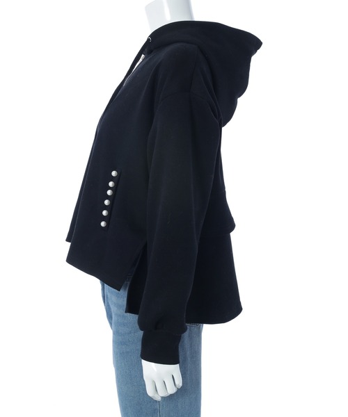 fifth（フィフス）の「パールデザインバックフリルパーカー（パーカー・レディース・ベージュ/ブラック・M）」の17枚目の写真