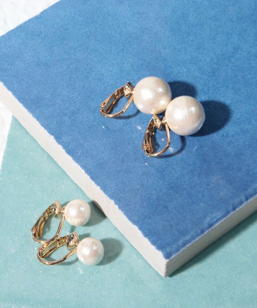 NOLLEY’S（ノーリーズ）の「コットンパール12mmイヤリング（イヤリング・レディース・オフホワイト・E）」の3枚目の写真