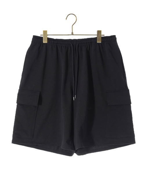 marka（マーカ）の「marka / マーカ：CARGO SHORTS - 20//1 recycle suvin organic cotton knit -：M23A-12PT02B[COR]（その他パンツ・メンズ・ブラック/オフホワイト・1/2）」の2枚目の写真
