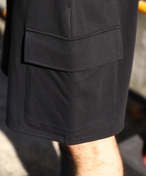 marka（マーカ）の「marka / マーカ：CARGO SHORTS - 20//1 recycle suvin organic cotton knit -：M23A-12PT02B[COR]（その他パンツ・メンズ・ブラック/オフホワイト・1/2）」の10枚目の写真