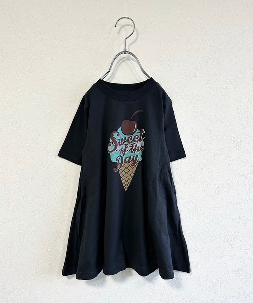 Life Support Products（ライフサポートプロダクツ）の「コットンUSA半袖プリントワンピース(90～150cm)（ワンピース・キッズ・ブラック/パープル/ピンク・100/150/110/130/140/90/120）」の7枚目の写真