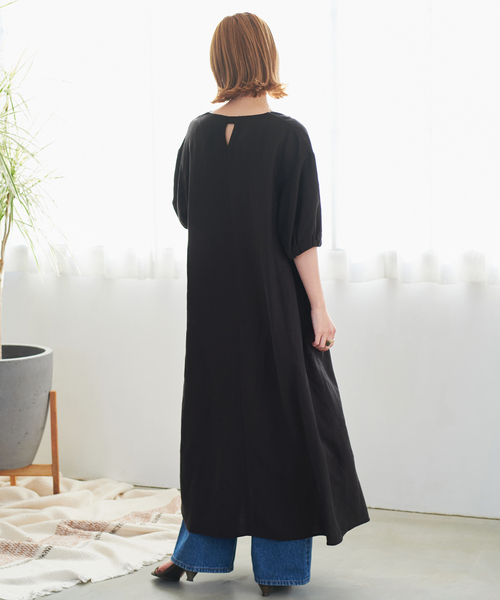 Curensology コットンリネンパフワンピース Curensology - 新品 カレンソロジー コットンリネンパフ