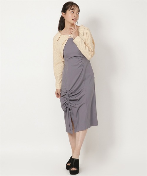 【セール】ドロストデザインスリットキャミワンピースセット（ワンピース）｜REDYAZEL（レディアゼル）