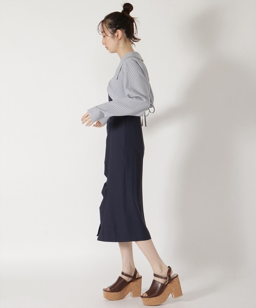 【セール】ドロストデザインスリットキャミワンピースセット（ワンピース）｜REDYAZEL（レディアゼル）