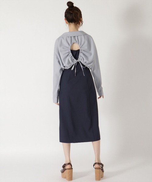 【セール】ドロストデザインスリットキャミワンピースセット（ワンピース）｜REDYAZEL（レディアゼル）