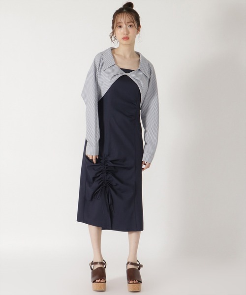 【セール】ドロストデザインスリットキャミワンピースセット（ワンピース）｜REDYAZEL（レディアゼル）