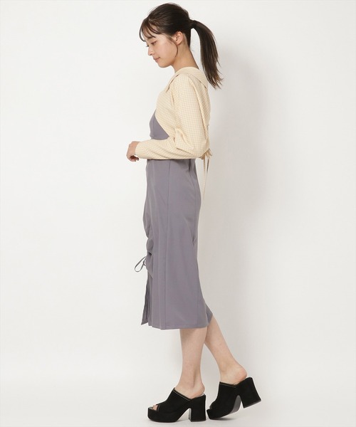 【セール】ドロストデザインスリットキャミワンピースセット（ワンピース）｜REDYAZEL（レディアゼル）