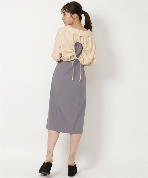 【セール】ドロストデザインスリットキャミワンピースセット（ワンピース）｜REDYAZEL（レディアゼル）