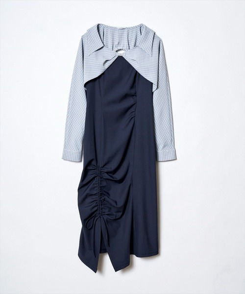 【セール】ドロストデザインスリットキャミワンピースセット（ワンピース）｜REDYAZEL（レディアゼル）