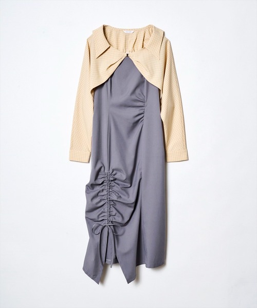 【セール】ドロストデザインスリットキャミワンピースセット（ワンピース）｜REDYAZEL（レディアゼル）