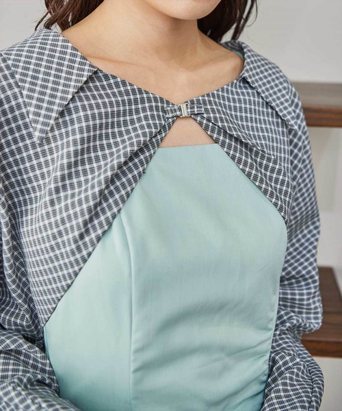 【セール】ドロストデザインスリットキャミワンピースセット（ワンピース）｜REDYAZEL（レディアゼル）