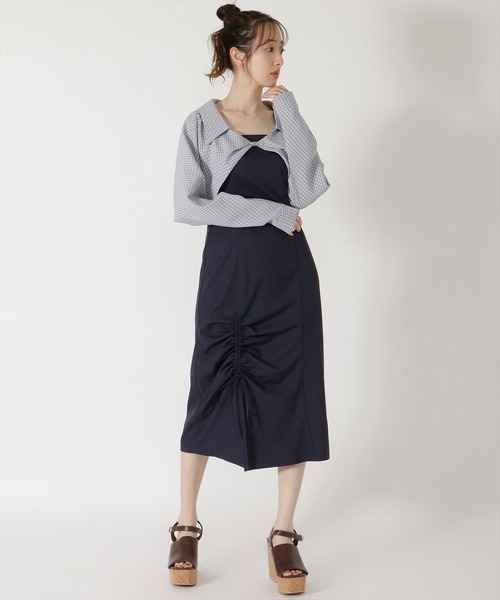 【セール】ドロストデザインスリットキャミワンピースセット（ワンピース）｜REDYAZEL（レディアゼル）