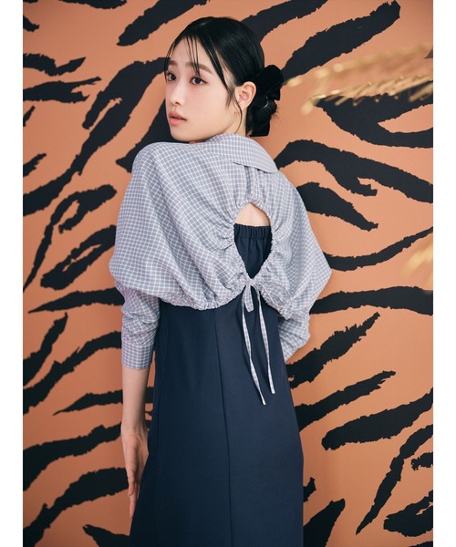 【セール】ドロストデザインスリットキャミワンピースセット（ワンピース）｜REDYAZEL（レディアゼル）