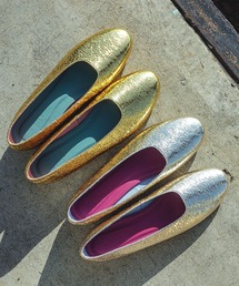 H.V.F.N（ハブファン）の「【H.V.F.N.×Daniella & GEMMA】レイン対応メタリックラウンドトゥフラットシューズ（バレエシューズ）」