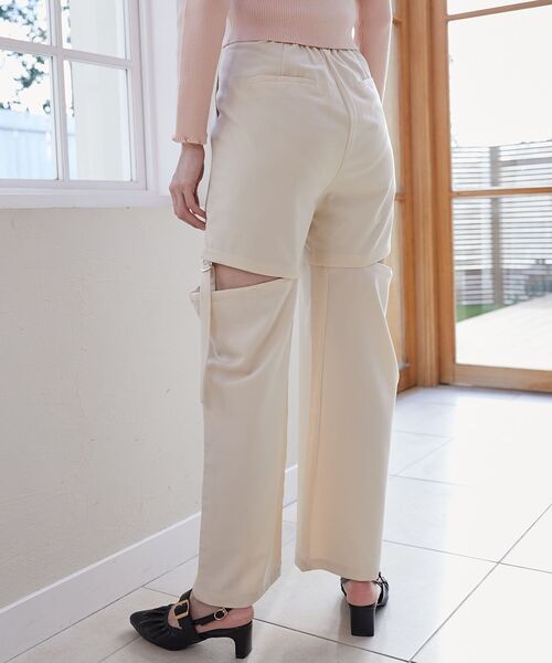 MAJESTIC LEGON（マジェスティックレゴン）の「2wayカッティングパンツ（その他パンツ・レディース・アイボリー/ピンク/ライトグリーン・MEDIUM）」の11枚目の写真