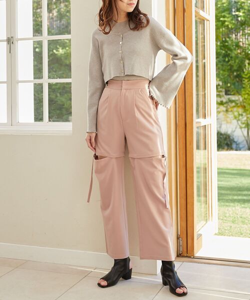 MAJESTIC LEGON（マジェスティックレゴン）の「2wayカッティングパンツ（その他パンツ・レディース・アイボリー/ピンク/ライトグリーン・MEDIUM）」の13枚目の写真