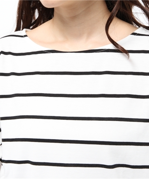 Chico（チコ）の「ラッフル袖TOPS（Tシャツ/カットソー・レディース・ホワイト×ブラック/ホワイト・FREE）」の7枚目の写真