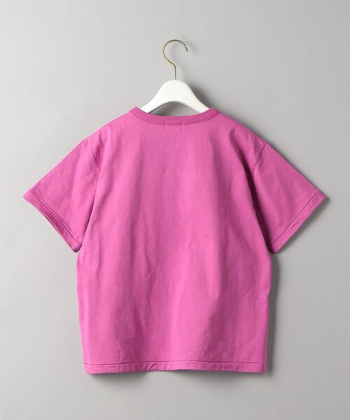 COOME（コーメ）の「＜COOME＞ロゴ刺繍 ショートスリーブ Tシャツ（Tシャツ/カットソー・レディース・ホワイト/パープル・M）」の12枚目の写真