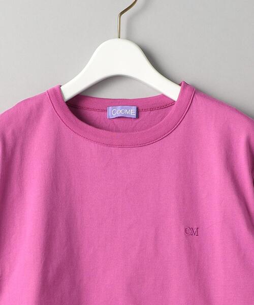 COOME（コーメ）の「＜COOME＞ロゴ刺繍 ショートスリーブ Tシャツ（Tシャツ/カットソー・レディース・ホワイト/パープル・M）」の13枚目の写真